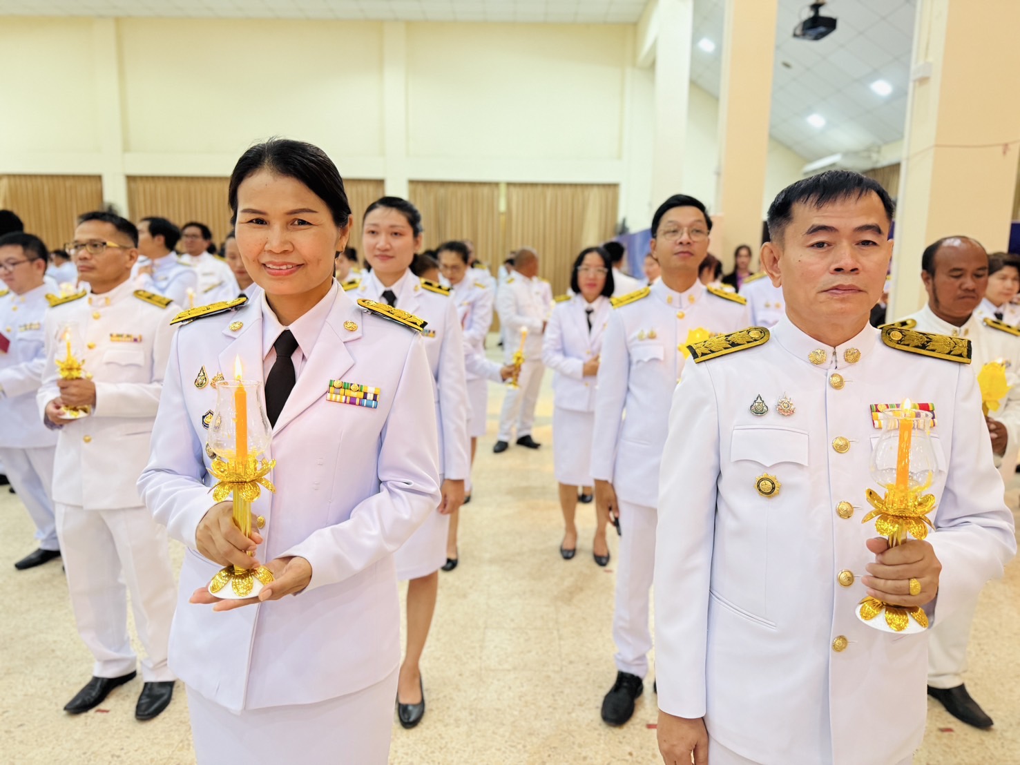 พช.นครพนม ร่วมพิธีถวายเครื่องราชสักการะและวางพานพุ่ม และพิธีจุดเทียนถวายพระพรชัยมงคล เนื่องในโอกาสวันเฉลิมพระชนมพรรษา 3 มิถุนายน 2568 สมเด็จพระนางเจ้าฯ พระบรมราชินี